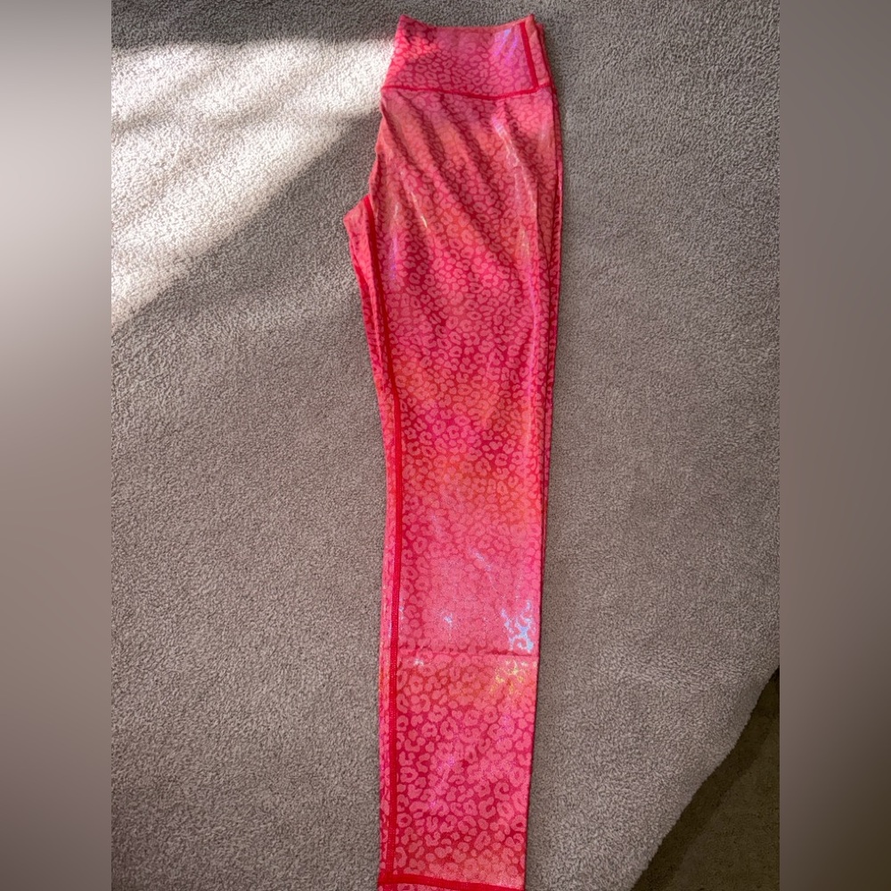 Til You Collapse Pink/Red Leopard Leggings